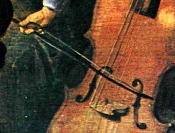 Bridge on a 17th C. violoncello