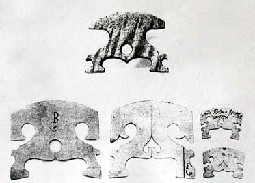 Stradivari bridges for various instruments