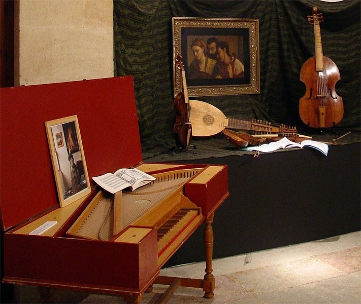 viola da gamba violone, spinett